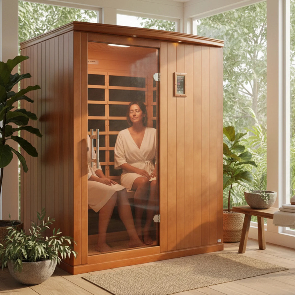 Experience Ultimate Relaxation with the Madrid Elite 3-Person Low EMF Infrared Home Sauna! 🌟🧖‍♀️✨