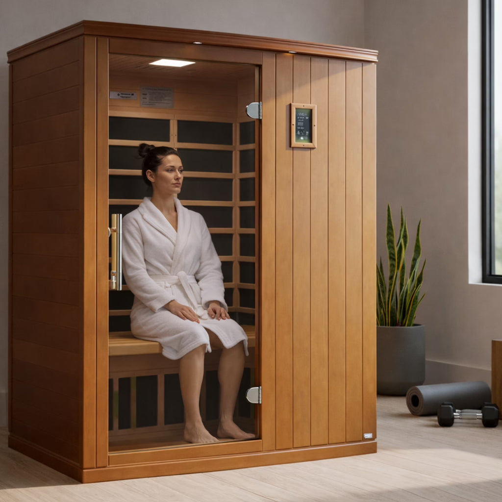 Experience Ultimate Relaxation with the Madrid Elite 3-Person Low EMF Infrared Home Sauna! 🌟🧖‍♀️✨