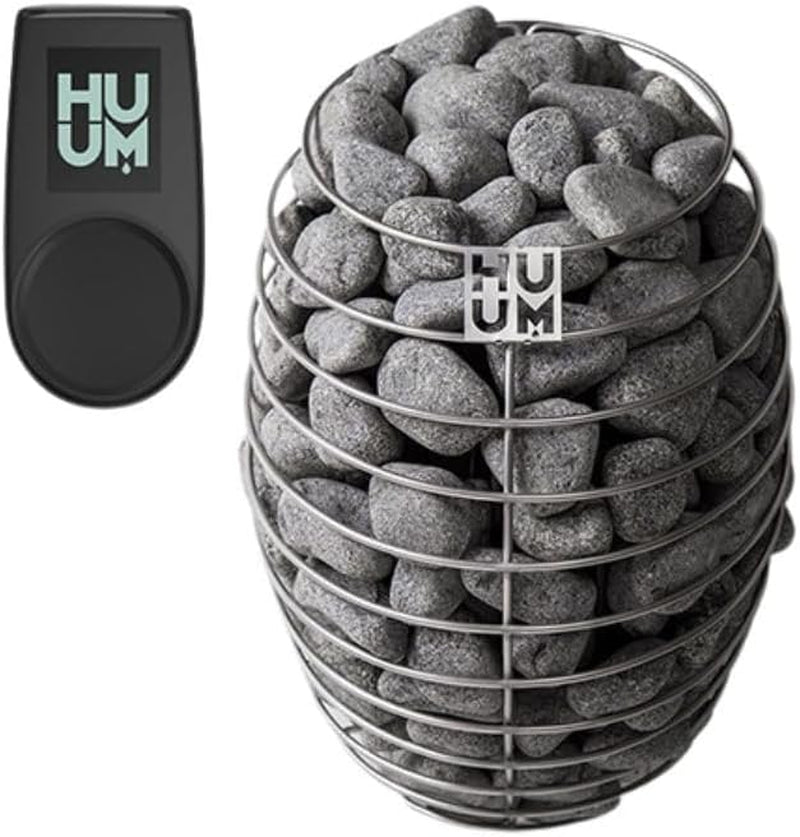 Drop Series Sauna Heater with UKU Control Bundles (Sauna Stones Inlcuded) (6Kw - Local - Black)